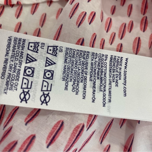 TOMMY HILFIGAR Light Cotton Long Sleeve Tunic Top - Picture 5 of 7